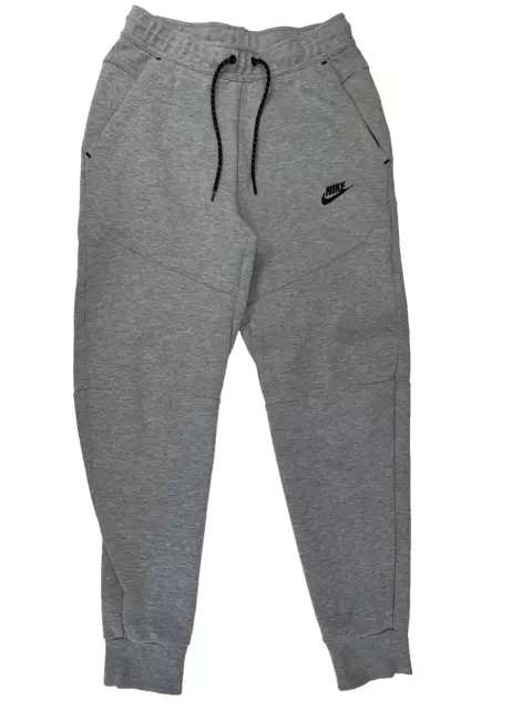 Nike Tech Fleece Sweat Pants Gray Joggers Zip Pocket Tapered Men Small