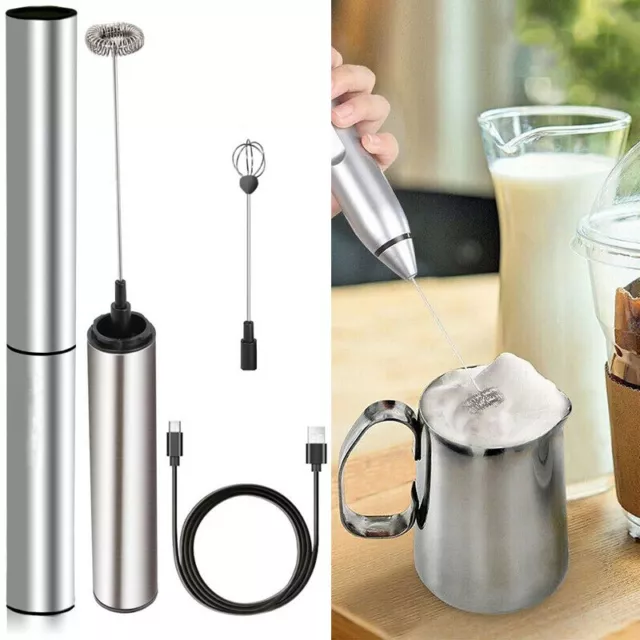 Multifunctional Rechargeable USB Electric Milk Frother Egg Whisk Mixer