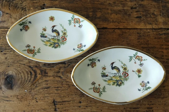 Lot 2 Chapeaux Therese Ahrens - Feutre Gris Et Marron - Bords Larges Années 50