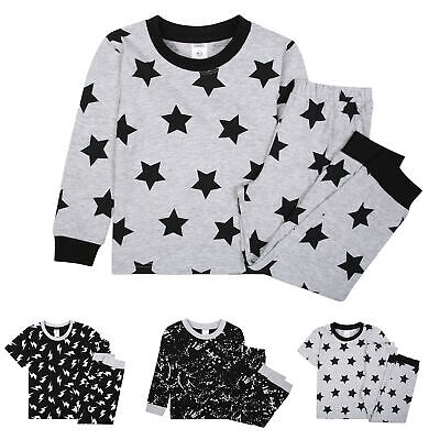 Boys Pyjamas Pjs 1 Pack Nightwear Star Loungewear Cotton Long 2 Yrs -13 Yrs