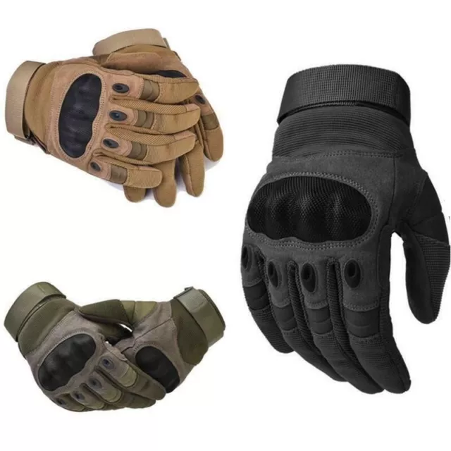 Tactical Knuckle Full Finger Gloves For Army Military Airsoft Paintball Shooting