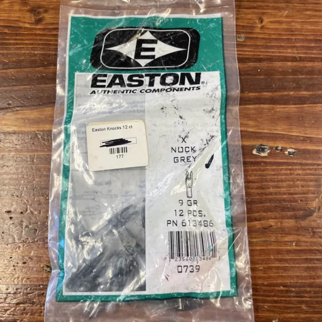 Easton Authentic Components X Nock Grey- 9 Grains- 12pcs