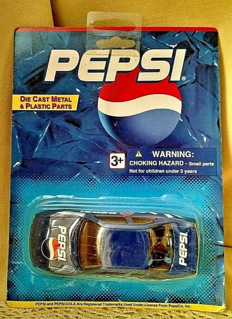 Pepsi Stock Car Die Cast Plastic Nos Golden Wheel Special Edition Blue Racing.