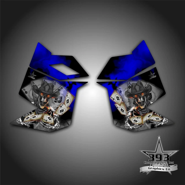 Ski Doo Rev Xp Snowmobile Sled Graphics Decal Sticker Side Panel Outlaw Blue