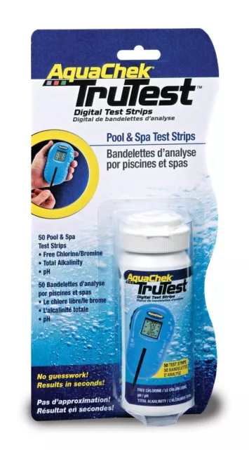 AquaChek Trutest 1 Lata Con 50 Tiras de Prueba Tiras Ph Y Cloro Medición