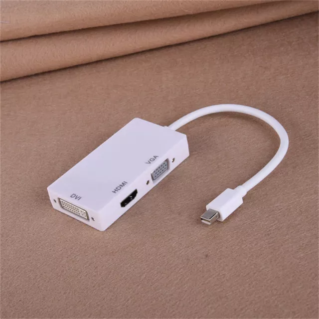 NEW 3 in 1 Mini DP Displayport Thunderbolt to HDMI DVI VGA Adapter  Converter