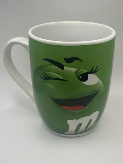 M&M Winking Ms. Green Coffee Mug Cup M&Ms MM Mars