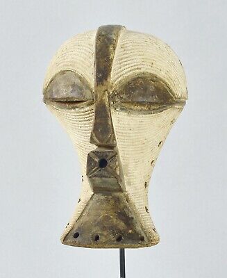 Cute SONGYE Kifwebe miniature mask Congo Drc African Tribal Art 1626