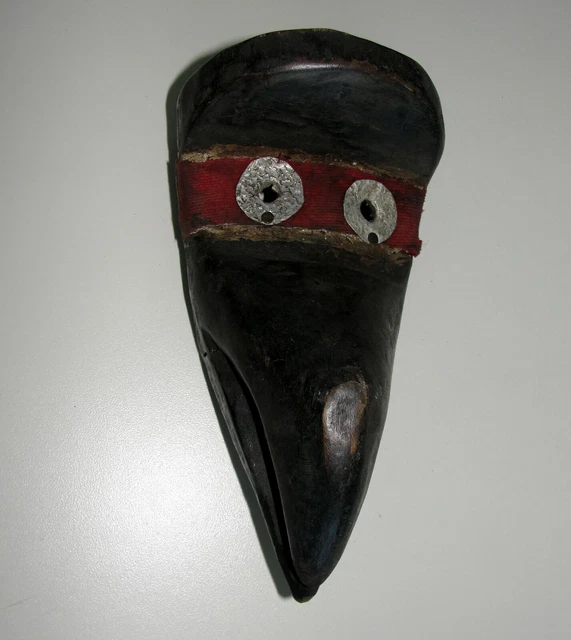 ​Old Ancient African Art Dan Bird Beak Masque Plate Eye Mask Antique Ivery Coast 2