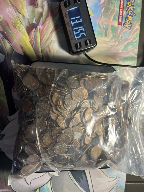 13 + lbs Bulk Copper Pennies - circulated bulk bullion 1959-1982 Unsearched…NICE