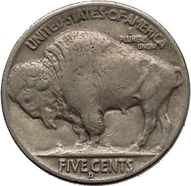 1935D BUFFALO NICKEL 5 Cents of United States of America USA Antique Coin i43797
