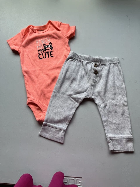 baby boy clothes Size 6 Months Carters Short Sleeve One Piece & Pants