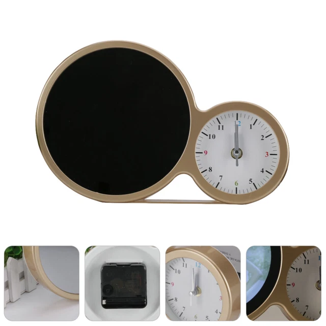 Reloj de escritorio decorativo con marco de espejo reloj creativo multifuncional
