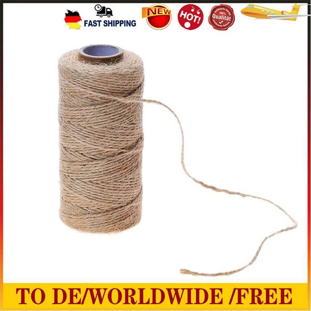 100m Rollen DIY-Verpackung basteln Hanfseil DIY Handarbeit gewebt Hanf Seil Foto