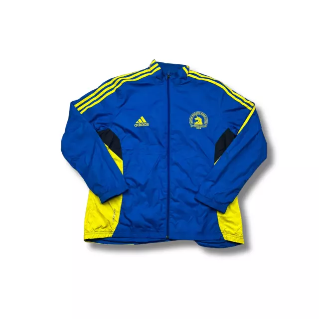 (XL) Adidas Trackjacket Trainigsjacke Windbreaker Baggy Vintage Blau Gelb