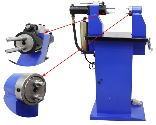 Horizontal Electric Double Head Hydraulic Brake Pad Punching Riveting Machine