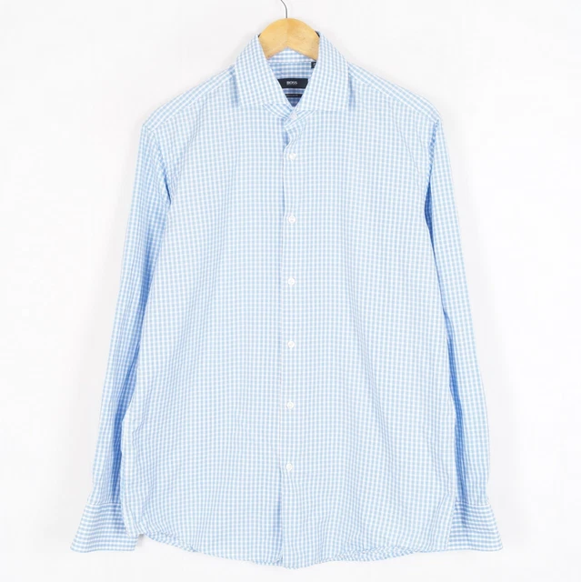 Chemise Homme Rosso Fiorentino Bleu Nuit Taille 41/16 - Coton, Slim Fit, Manches Longues