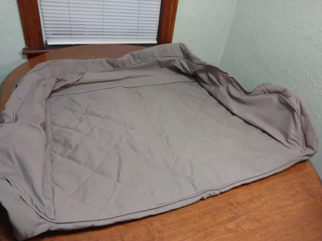 ORVIS Bolster Dog Bed Cover ONLY Large Khaki 100% Organic Cotton Up to 90lbs NEW
