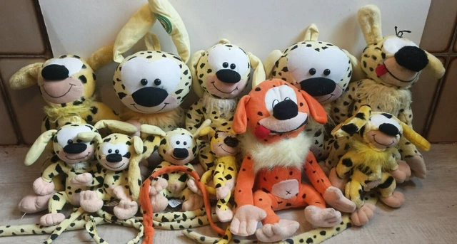 Doudou Marsupilami jaune et noire 30 cm AJENA