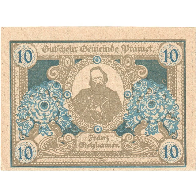 [#287987] Austria, Pramet, 10 Heller, portrait, 1920, 1920-11-30, UNC, Mehl:FS 7