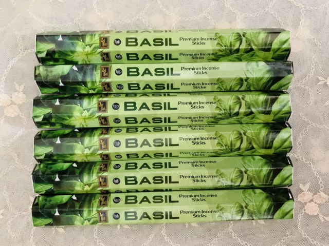 Aussie Stock Zed Black BASIL  Incense 6 Packs of 20 Sticks Total 120 Sticks