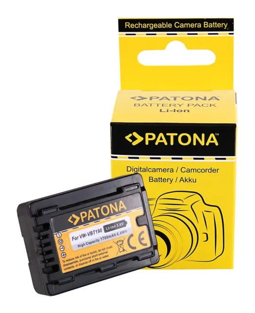 Batterie Patona 1780mAh LI-ION für Panasonic HC-V160,HC-V180,HC-V210,HC-V270
