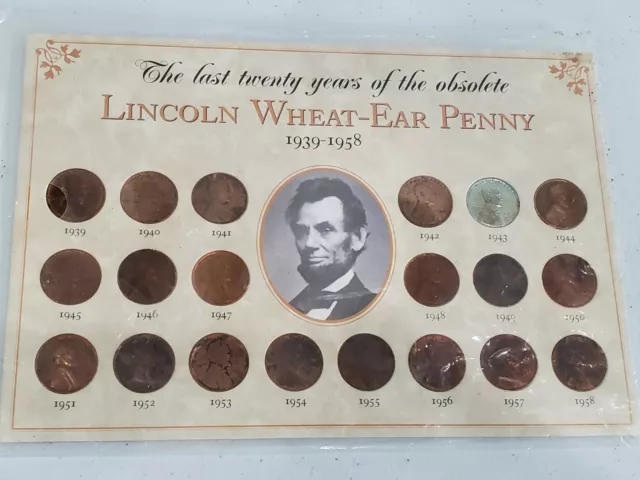 The first twenty years of the obsolete Lincoln Wheat-Ear Penny 1939-1958 - COA