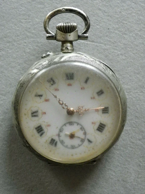Montre Gousset En Argent Massif à Clé - Fin 19e Siècle (1890-1899) - à Réviser - Occasion
