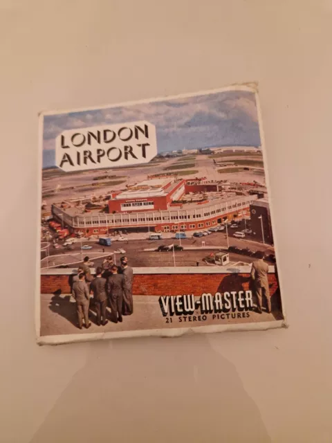 Vintage London Airport England VIEWMASTER 3 Reels, sleeves C-283 View Master