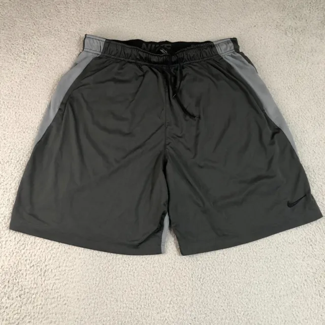 Nike Shorts Mens Extra Large Black Swoosh Basketball Dri-Fit Pull On Sportswear