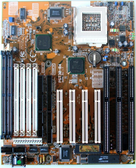Isa Computer Part MOTHERBOARD, TEKRAM P5T30-B4 rev 1.4, at, 3x isa, 4x pci, rev 1.4 £147. ...