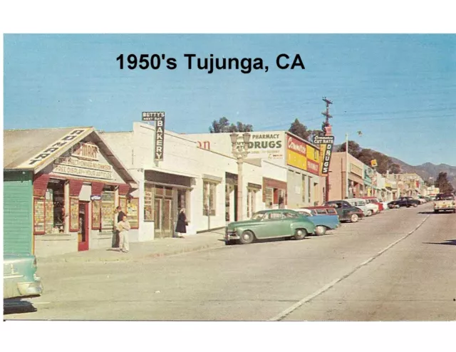 1950's Tujunga, CA   Street. Scene Refrigerator / Tool Box  Magnet