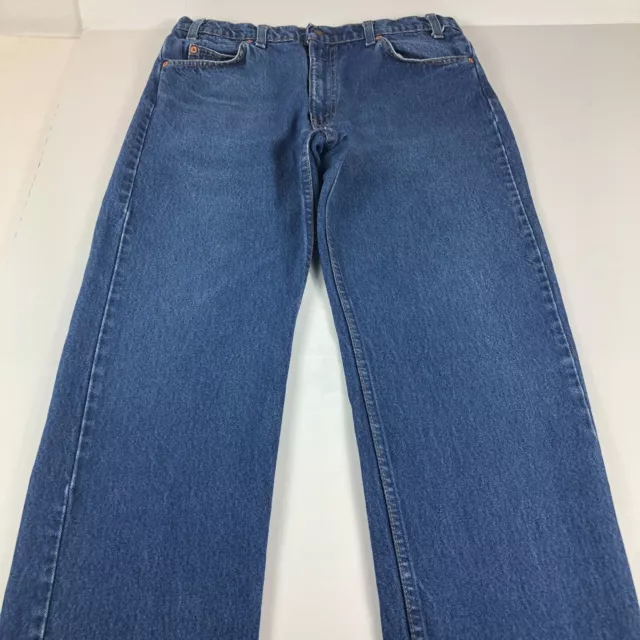 VTG 80s Levi's Jeans Men 33 x 29* 505 Regular Straight Leg Blue Denim Orange Tab