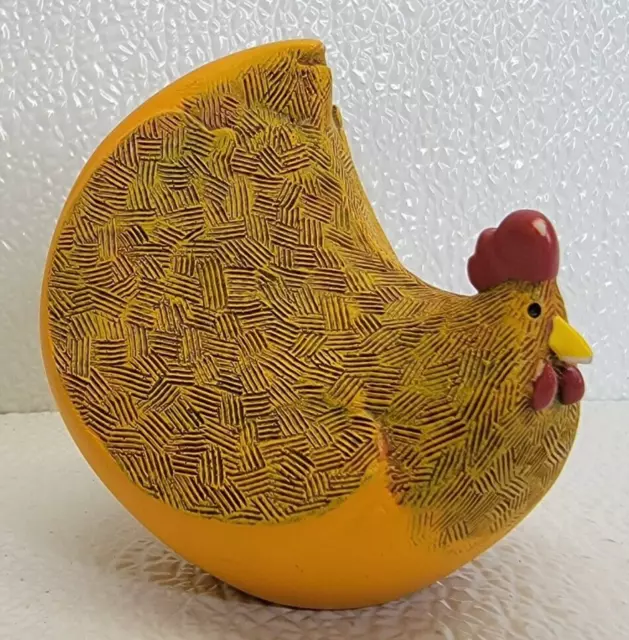 Artforum Farmyard Fun Chicken Hen Speckled Yellow Paper Weight Figurine