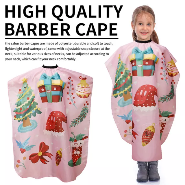 Christmas Kids Hairdressing Cape Coiffeur Cartoon Match Barber Barber tablier