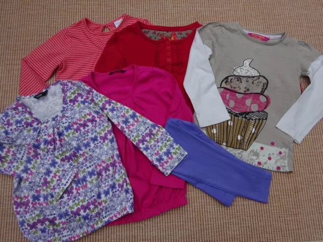 Girls 6 Piece Bundle Age 3-4 y Long sleeve tops Leggings H&M Next George P Storm