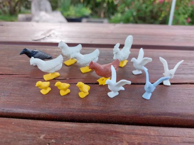 Playmobil Figuren Konvolut Vögel Rabe Hühner Tauben Kücken Hahn Geflügel