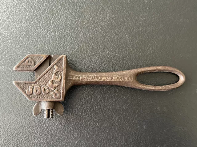 RARE! Antique Unusual - C.J. CAPEWELL CHESIRE, CONN. - JOCKEY Wagon Buggy Wrench