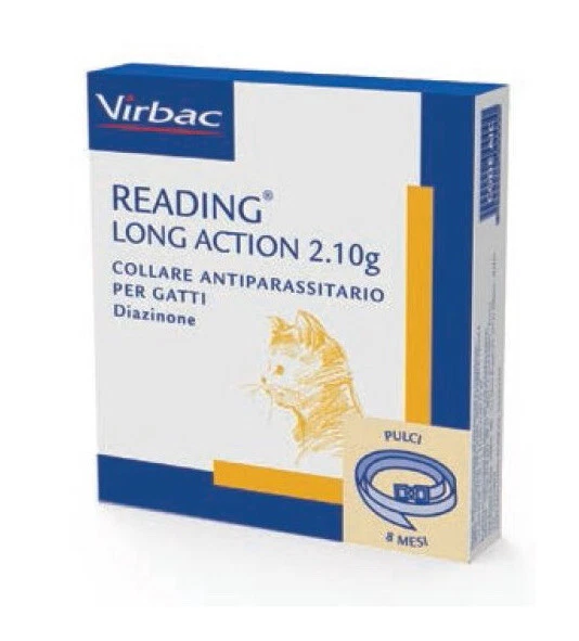 Virbac Reading Long action Collare Antiparassitario per Gatti 35cm Durata 8 mesi