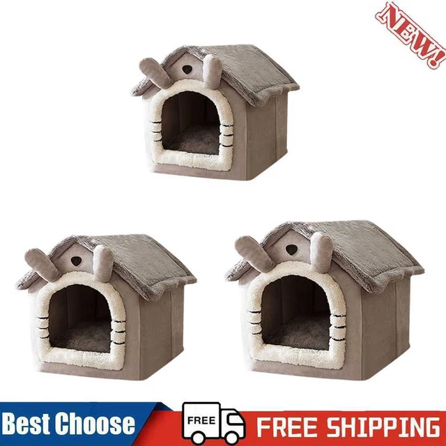 Suministros plegables para mascotas gatos casa interior acogedora cama perrera para mascotas