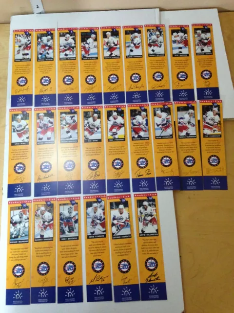 Winnipeg Jets 1993-94 Readers Club Bookmark Full Set of 24 - MINT