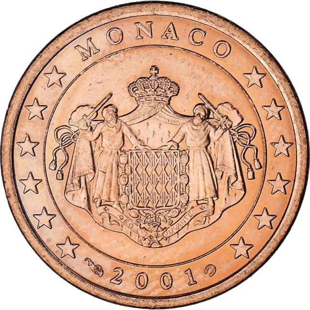 [#1026412] Monaco, Rainier III, 5 Euro Cent, 2001, Paris, UNZ, Copper Plated Ste