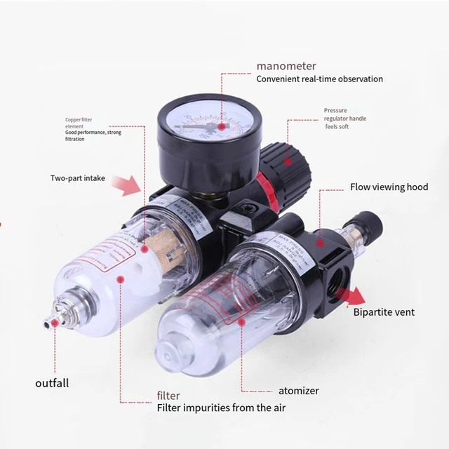 Kit de Valve de Pression de Compresseur d'Air Instrument Régulateur de Collecteur Interrupteur Vertical 90-120PSI AC 100-240V