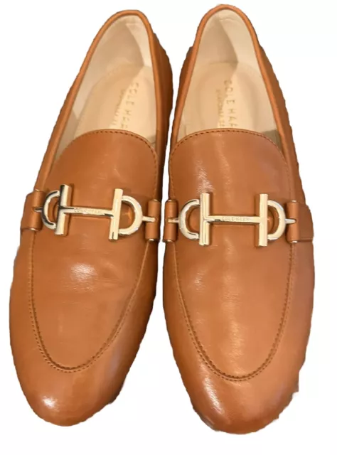 Cole Haan Womens Grand Series Loafers Flats Honey Leather Gold Bit 6.5 B