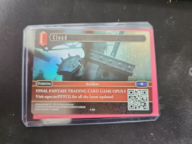 Final Fantasy TCG Opus Pre-Launch Promo Cloud A-001 English Gem Mint🔥