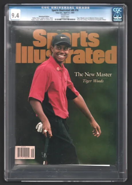 Tiger Woods  SPORTS ILLUSTRATED Masters  April 21, 1997 Newsstand CGC 9.4 White