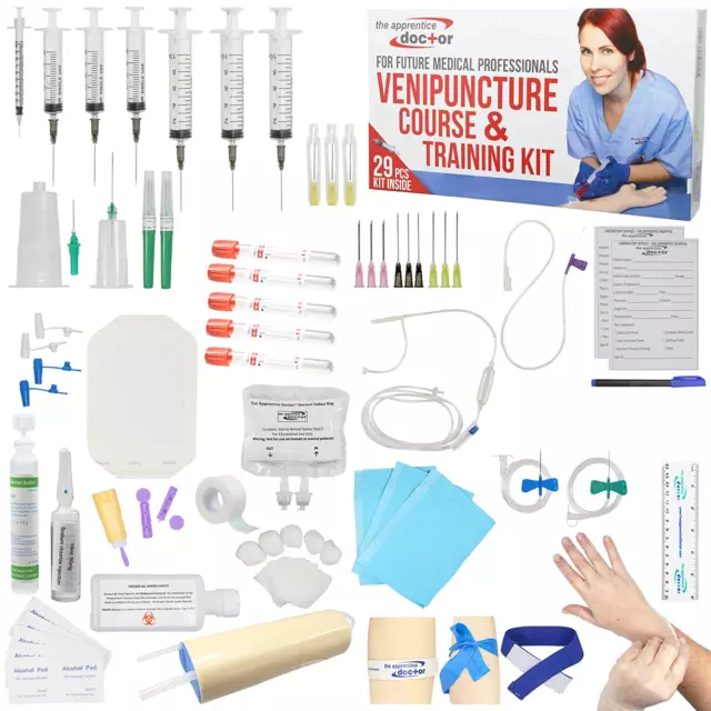 IV & Phlebotomy Practice Kit w a In Depth Online Training Practicing Perfecting