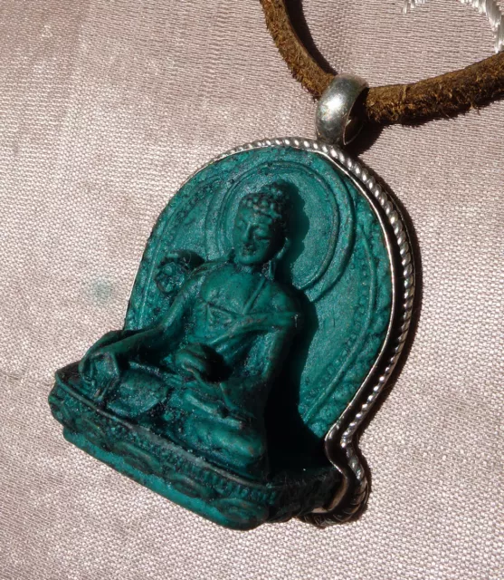 Wunderschönes Medizin Buddha Amulett mit TÜRKIS aus Nepal