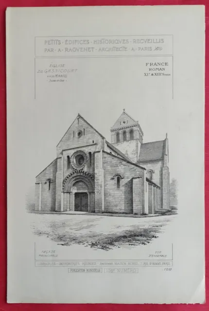 1901 Eglise de GASSICOURT près MANTES Seine & Oise & de GERMIGNY DES PRES Loiret