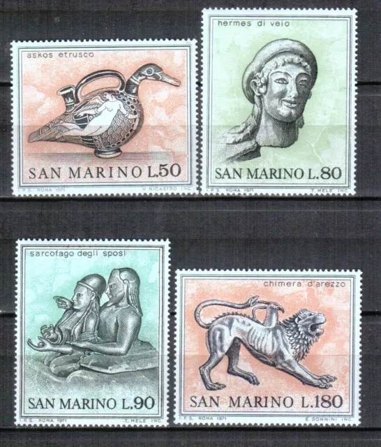 San Marino 1971 980-83 Arte Etrusco  Sellos Nuevos Mnh